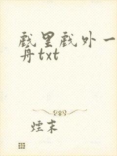 戏里戏外一叶孤舟txt封面