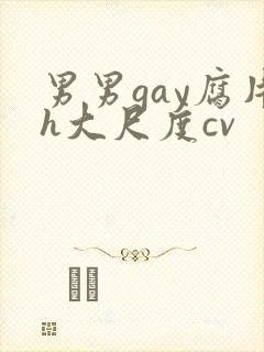 男男gay腐片h大尺度cv