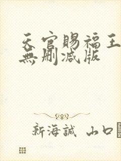天官赐福王祖贤无删减版封面