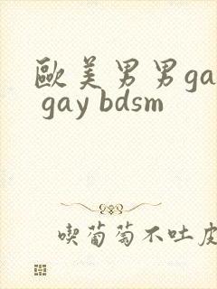 欧美男男gay gay bdsm