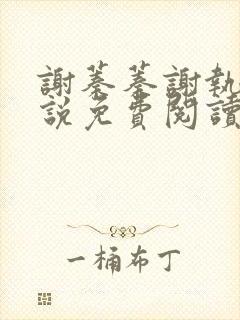 谢蓁蓁谢执野小说免费阅读