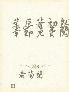 叶辰萧初然全集章节免费阅读无弹窗小说