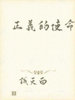 正义的使命小说封面