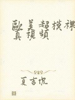 欧美超模裸体写真视频