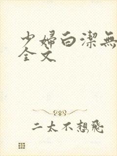少妇白洁无删减全文