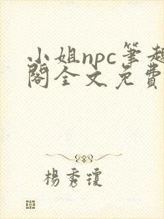 小姐npc笔趣阁全文免费阅读