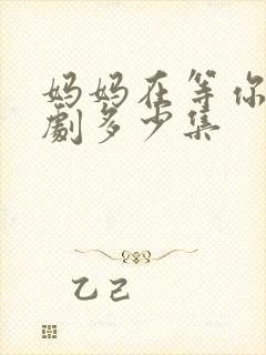 妈妈在等你连续剧多少集封面