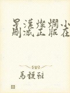 星汉灿烂小说无删减正版在线阅读