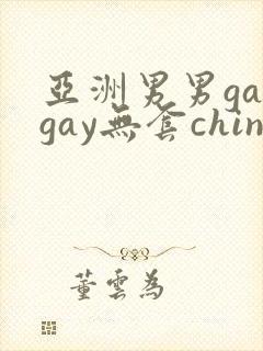 亚洲男男gaygay无套chinese