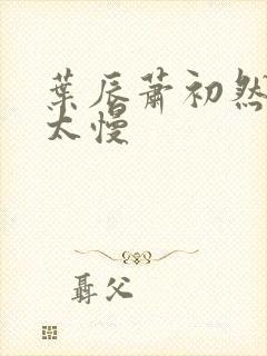 叶辰萧初然更新太慢