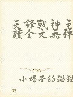 天锋战神免费阅读全文无弹窗