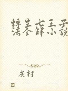 转生七王子的魔法全解小说封面