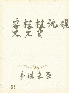 容枝枝沈砚书全文免费