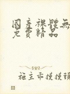 国产裸体无遮挡免费精品