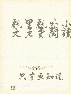 戏里戏外小说全文免费阅读无弹窗