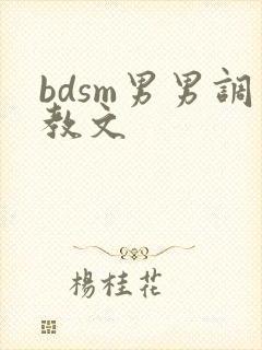 bdsm男男调教文