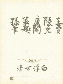 孙策广陵王po笔趣阁免费阅读