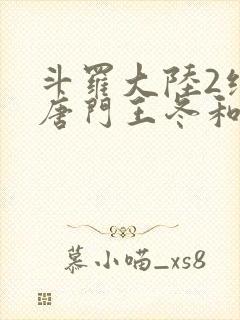 斗罗大陆2绝世唐门王冬和霍雨浩