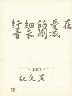 纤细的爱在线观看未删减