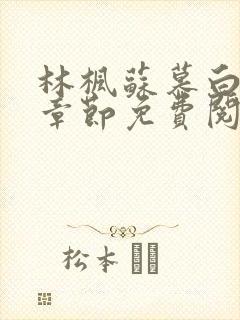 林枫苏慕白最新章节免费阅读无弹窗笔趣阁