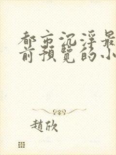 都市沉浮最快超前预览的小说3030