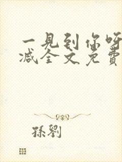 一见到你呀无删减全文免费阅读