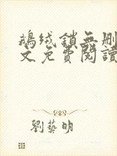 鹅绒锁无删减全文免费阅读笔趣阁