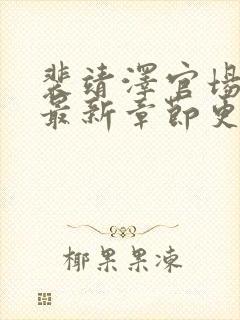 裴靖泽官场小说最新章节更新时间