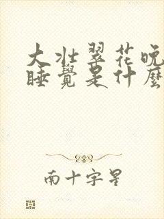 大壮翠花晚上不睡觉是什么电视剧