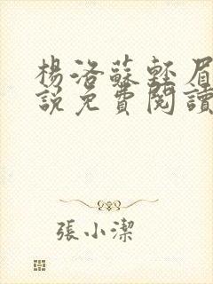 杨洛苏轻眉笔小说免费阅读