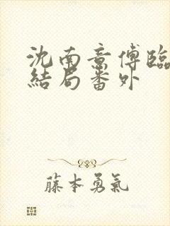 沈南意傅临洲大结局番外