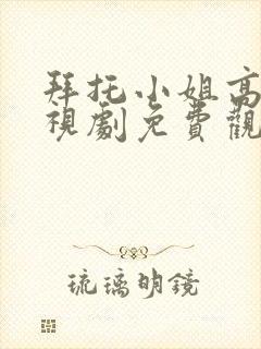 拜托小姐高清电视剧免费观看