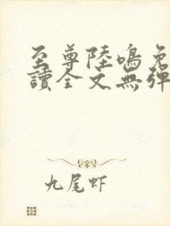 至尊陆鸣免费阅读全文无弹窗封面