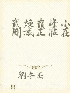 武炼巅峰小说无删减正版在线阅读