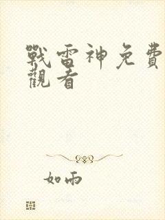 战雷神免费完整观看