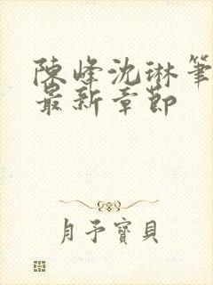 陈峰沈琳笔趣阁最新章节