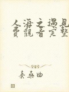 人海之遇见你免费观看完整版