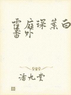 霍庭琛叶白结局番外