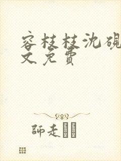 容枝枝沈砚书全文免费