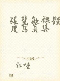 张慧敏裸体大尺度写真集封面