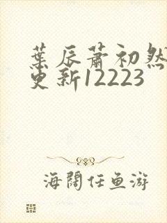 叶辰萧初然最新更新12223