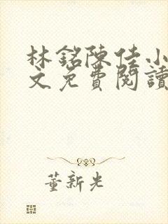 林铭陈佳小说全文免费阅读笔趣阁下载封面