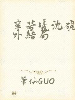 宁若曦沈砚舟番外结局封面