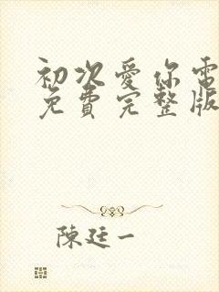 初次爱你电视剧免费完整版封面