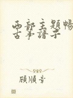 西部主题畅想曲古筝谱子