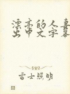 漂亮的人妻被中出中文字幕