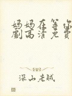 妈妈在等你电视剧高清免费观看封面