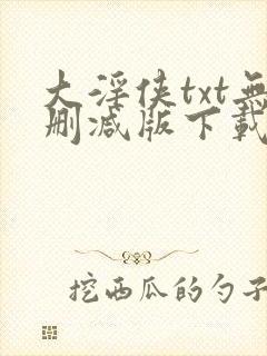 大淫侠txt无删减版下载