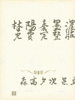 林阳秦墨浓小说免费完整版封面