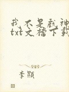我不是戏神小说txt文档下载